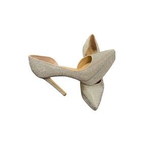 Gianni Bini Silver Crystal Platform Heels Pumps‎ Sparkly Party Shoes Sz 11